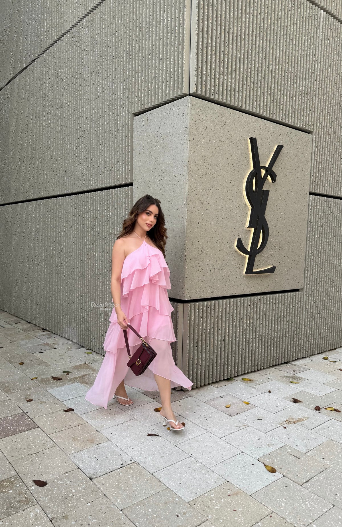 HALTER MAXI DRESS PINK
